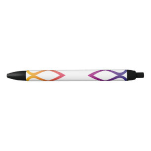 Vibrant Abstract Heart Constellation Kaleidoscope Black Ink Pen