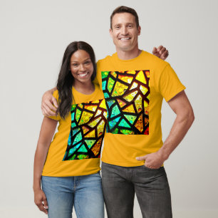 Vibrant Abstract Light Mosaic Design T-Shirt