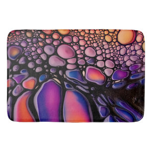 Vibrant Abstract Liquid Art Fusion Bath Mat