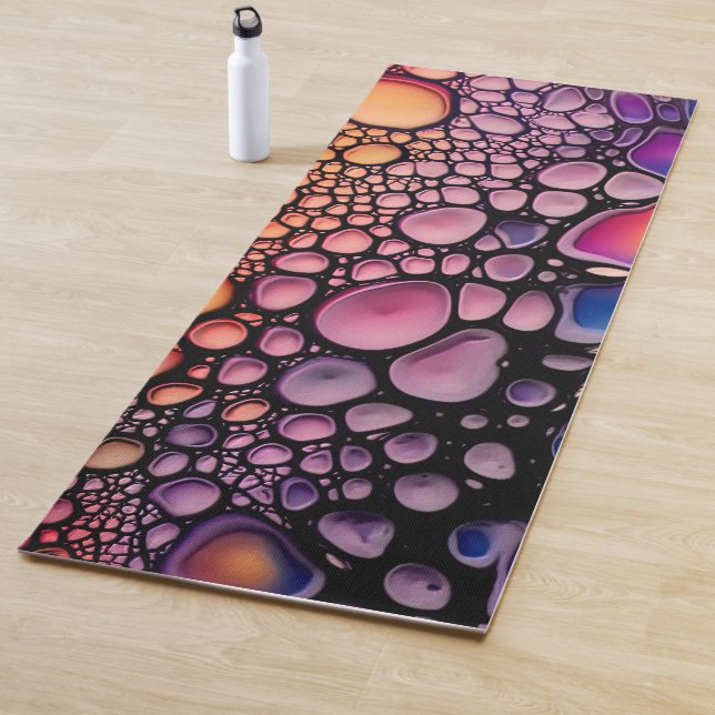 Vibrant Abstract Liquid Art Fusion Yoga Mat (In Situ)