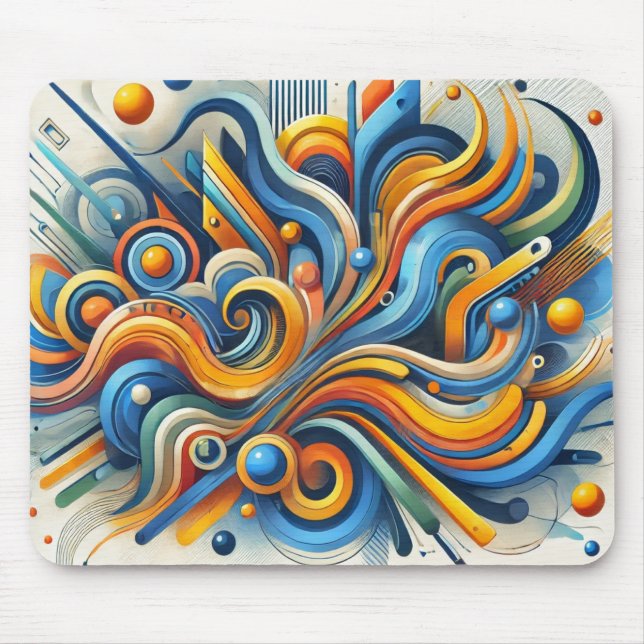 Vibrant Abstract Mouse Pad  (Front)