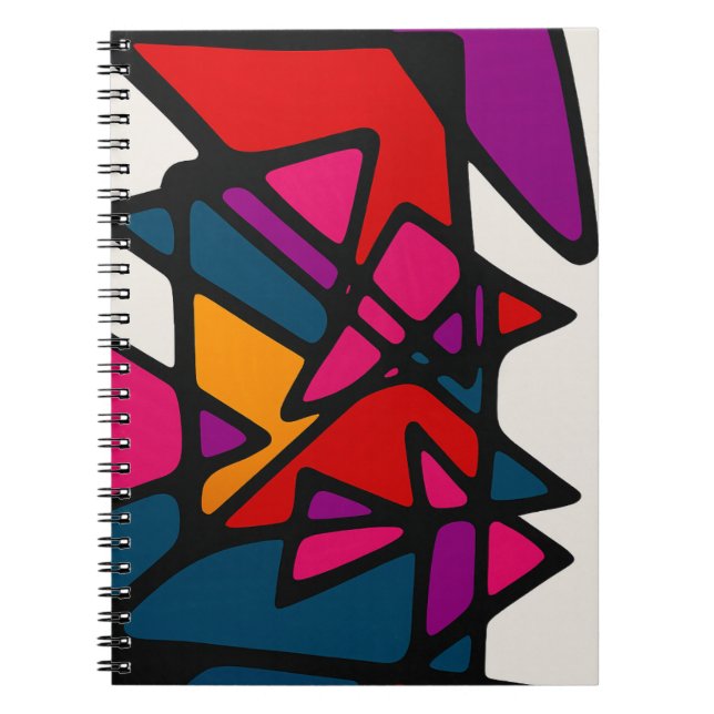 Vibrant Abstract  Notebook (Front)