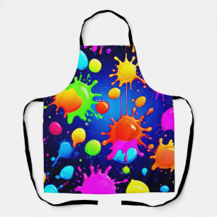 Vibrant Abstract Paint Explosion Apron