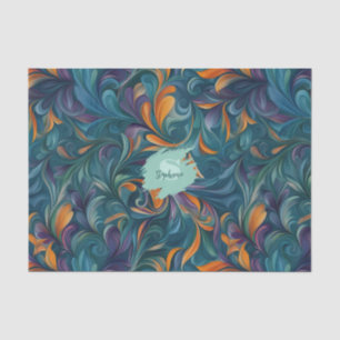 Vibrant Abstract Paisley-Inspired Pattern (2) Tissue Paper