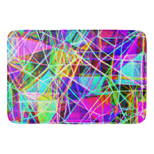 Vibrant Abstract Pattern Design Bath Mat