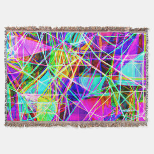 Vibrant Abstract Pattern Design Throw Blanket