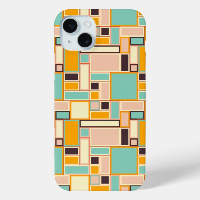 Vibrant abstract pattern with rectangles Case-Mate iPhone case (Back)