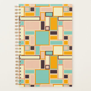 Vibrant abstract pattern with rectangles planner