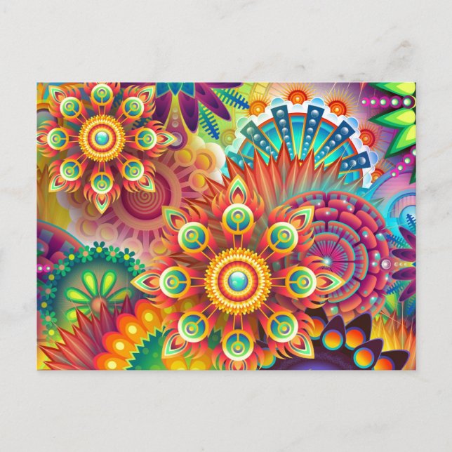 Vibrant Abstract Postcard (Front)