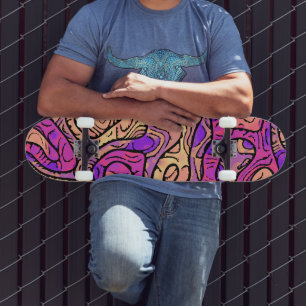 Vibrant Abstract Skateboard