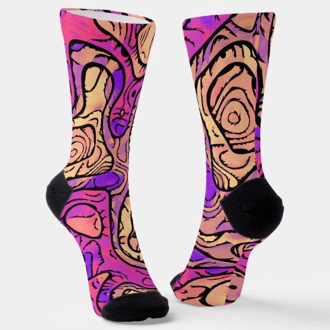 Vibrant Abstract Socks (Angled)