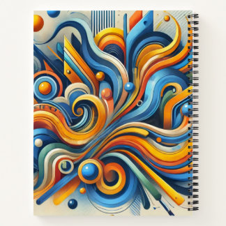 Vibrant Abstract Spiral Notebook