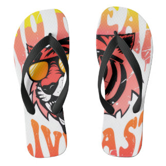 Vibrant Abstract Summer Geometric Pattern Thongs