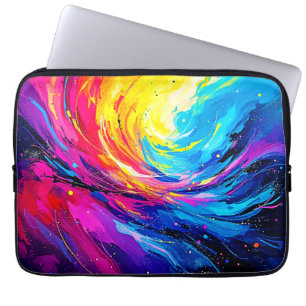 Vibrant Abstract Swirl Laptop Sleeve