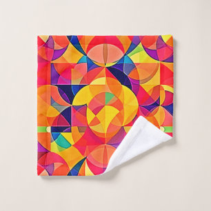 Vibrant Abstract Symmetry Art Bath Towel Set