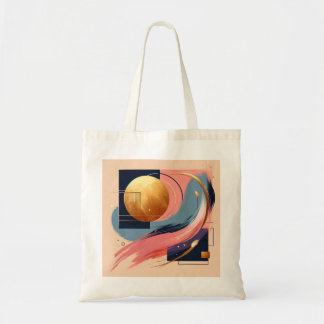 Vibrant Abstract Tote Bag - Bold Geometric Pattern