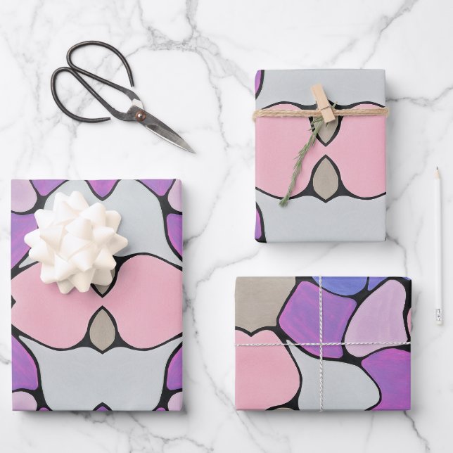 Vibrant Abstract  Wrapping Paper Sheet (Front)