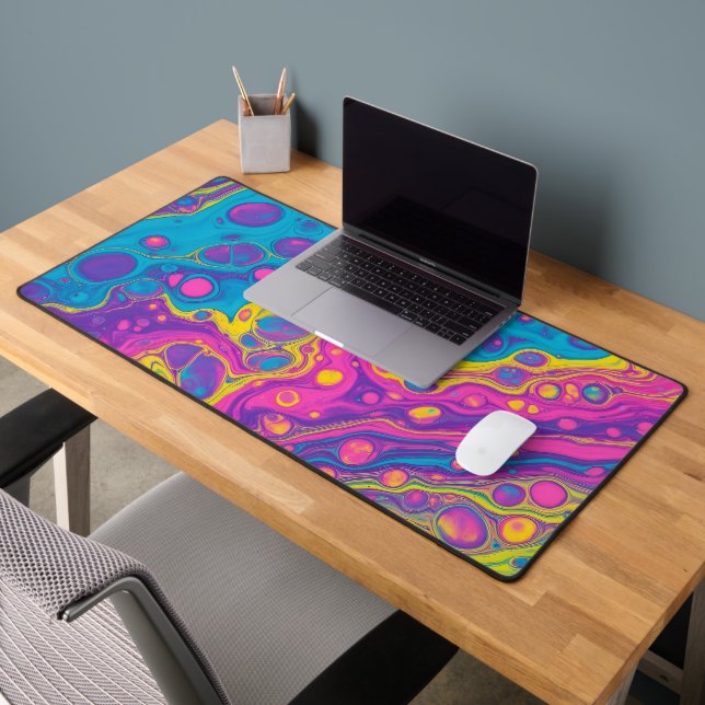 Vibrant Acrylic Pour Desk Mat (Office 2)