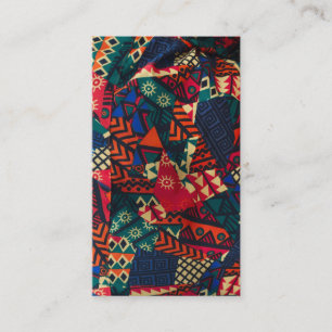 Vibrant African Geometric Tribal Abstract Pattern Business Card