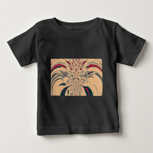 Vibrant African Kaleidoscope: A Peachy Delight Baby T-Shirt (Front)