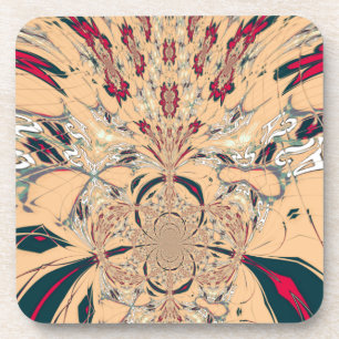 Vibrant African Kaleidoscope: A Peachy Delight Coaster