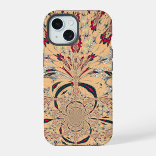 Vibrant African Kaleidoscope: A Peachy Delight iPhone 15 Case