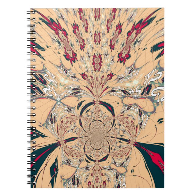Vibrant African Kaleidoscope: A Peachy Delight Notebook (Front)