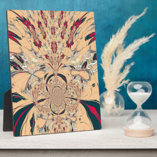 Vibrant African Kaleidoscope: A Peachy Delight Plaque