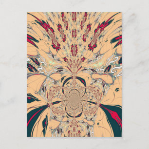 Vibrant African Kaleidoscope: A Peachy Delight Postcard