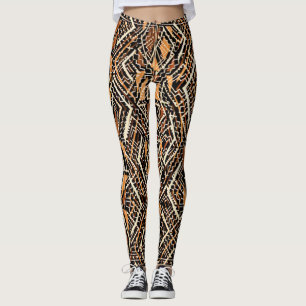 Vibrant African Mud Cloth Leggings