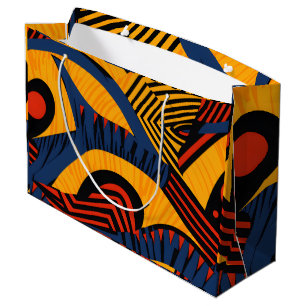 Vibrant African Pattern Large Gift Bag