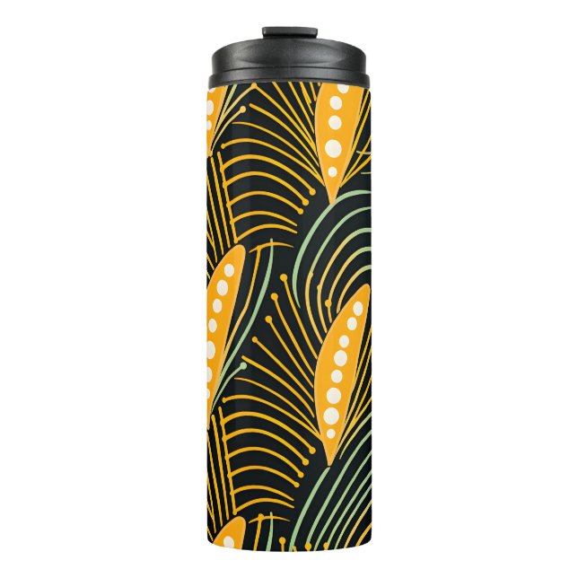 Vibrant African Pattern Thermal Tumbler (Front)