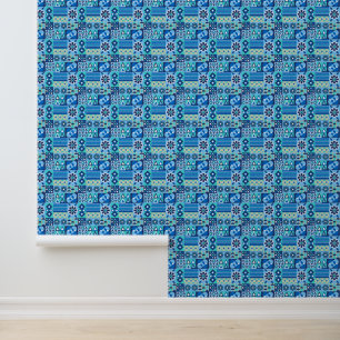 Vibrant African Print Handcrafted Cultural Art Wallpaper
