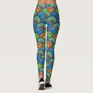 Vibrant African Textiles: Mixing Pattern Scales Leggings