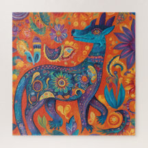 Vibrant Alebrijes Design in Traditional Mexican