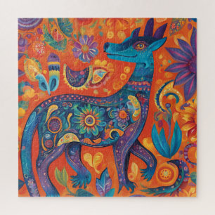Vibrant Alebrijes Design in Traditional Mexican Jigsaw Puzzle