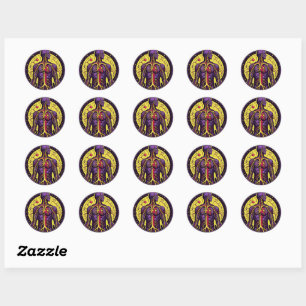 Vibrant Anatomical Heart Classic Round Sticker