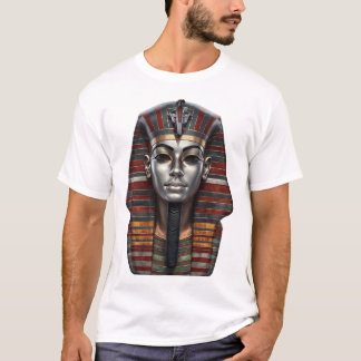 Vibrant Ancient Egyptian Funerary Mask – Digital A T-Shirt
