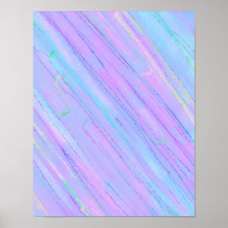 Vibrant and Colourful Rainbow Abstract Poster