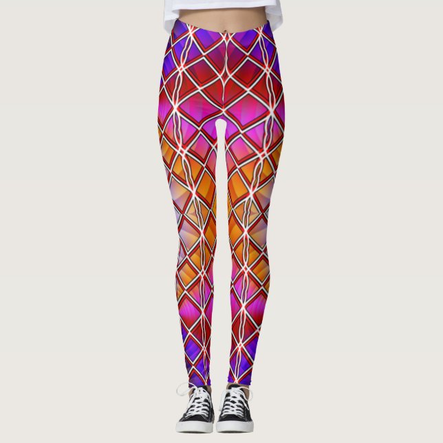 Vibrant and Comfortable Colourful Leggings (Front)