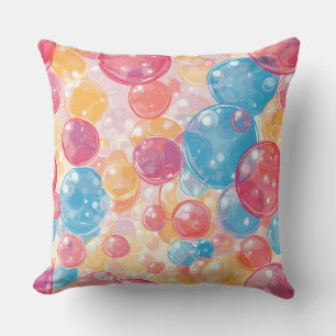 Vibrant and Playful Bubble Pattern Cushion