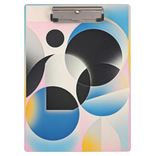 Vibrant and whimsical abstract artwork geometric clipboard