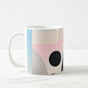 Vibrant and whimsical abstract artwork geometric coffee mug