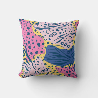 Vibrant Animal Print Fusion Cushion