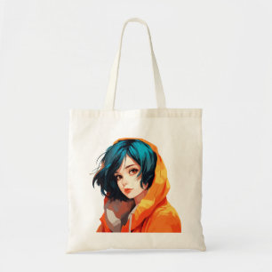 Vibrant Anime Beauty Tote Bag