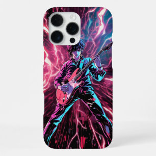 Vibrant Anime Guitarist Rock Band iPhone 16 Pro Max Case