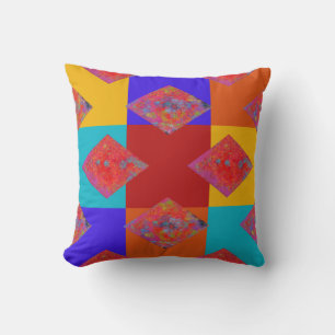Vibrant Ankara Inspired Pattern African Style Cushion