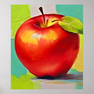 Vibrant Apple Still Life Poster