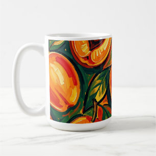 Vibrant Apricot Pattern Coffee Mug