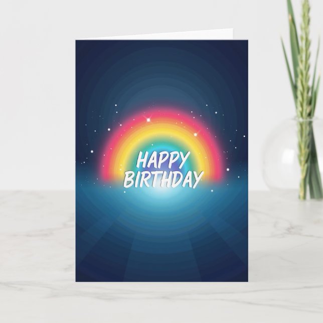 Vibrant Arched Birthday Card (Front)